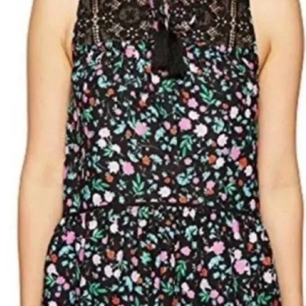 Kate Spade New York Greenhouse Lace-Yoke Sleeveless Top NWOT